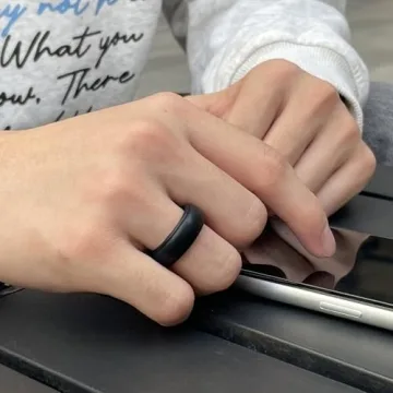 Breathable Silicone Wedding Ring for Active Men