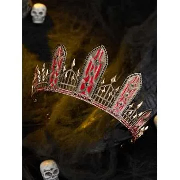 SWEETV Halloween Gothic Crown for Women - Gravestone Mystery