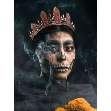 SWEETV Halloween Gothic Crown for Women - Gravestone Mystery