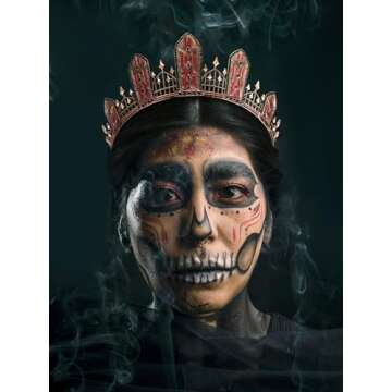 SWEETV Halloween Gothic Crown for Women - Gravestone Mystery