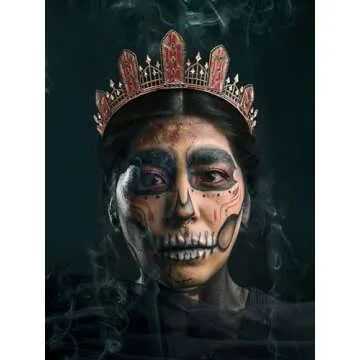 SWEETV Halloween Gothic Crown for Women - Gravestone Mystery
