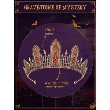 SWEETV Halloween Gothic Crown for Women - Gravestone Mystery