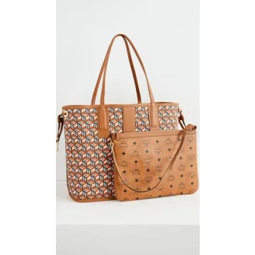 MCM Women's Medium Liz Shopper Tote - Cognac Luxury Bag