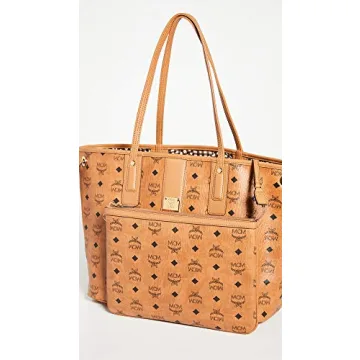 MCM Women's Medium Liz Shopper Tote - Cognac Luxury Bag