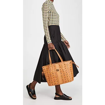 MCM Women's Medium Liz Shopper Tote - Cognac Luxury Bag