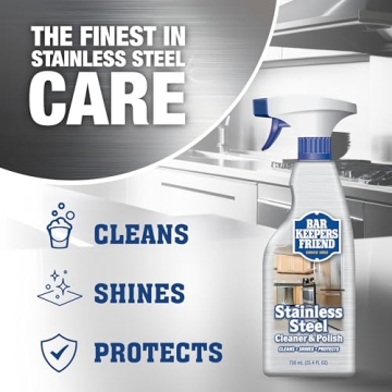 Bar Keepers Friend Stainless Steel Cleaner & Microfiber Cloth - Sparkling Shine