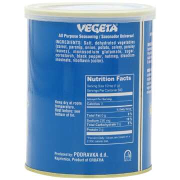Vegeta Gourmet Seasoning Tin, 17.5-Ounce Pack of 4