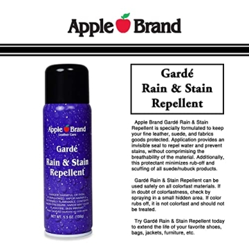 Apple Brand Garde Rain & Stain Water Repellent Spray for Leather