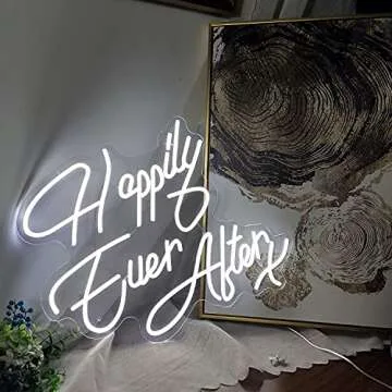 FARNEW Happily Ever After X Neon Sign Custom Neon Sign Wall Decorations Wedding Neon Sign for Weddings Anniversaries Party Flex Led Neon Light Sign Wedding Decor
