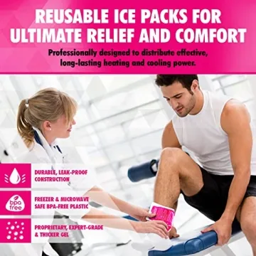 Sleek Reusable Gel Ice Packs for Pain Relief in 2 Pack