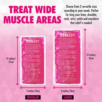 Sleek Reusable Gel Ice Packs for Pain Relief in 2 Pack