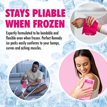 Sleek Reusable Gel Ice Packs for Pain Relief in 2 Pack