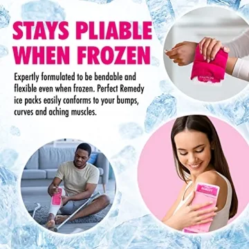 Sleek Reusable Gel Ice Packs for Pain Relief in 2 Pack