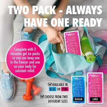 Sleek Reusable Gel Ice Packs for Pain Relief in 2 Pack