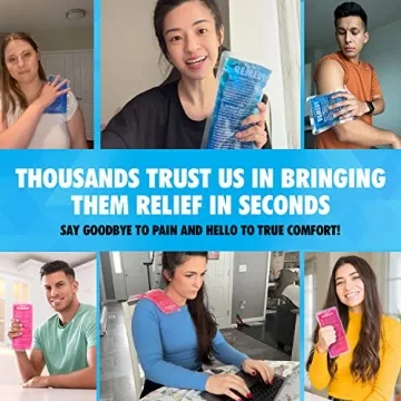 Sleek Reusable Gel Ice Packs for Pain Relief in 2 Pack