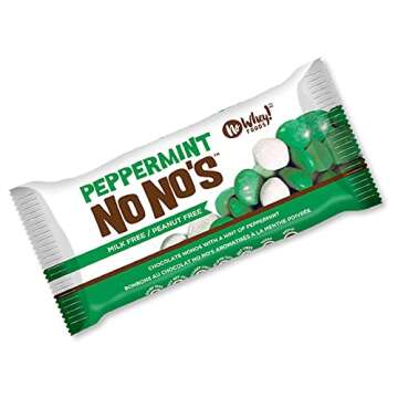 Vegan, Gluten Free, Nut Free | Peppermint Choco NoNo's (3 Pack) | Dairy Free, Soy Free, Sesame Free | Allergy Friendly Snacks | No Whey Foods