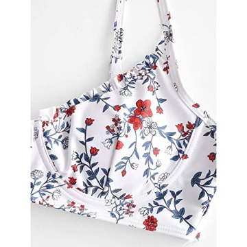 ZAFUL Women's Floral High Cut Underwire Bikini Set
