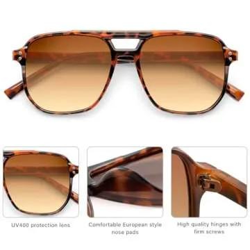 YMRFW Retro Aviator Sunglasses 70s Vintage Style