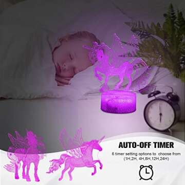 Magical 3D Unicorn Night Light for Kids - 7 Colors