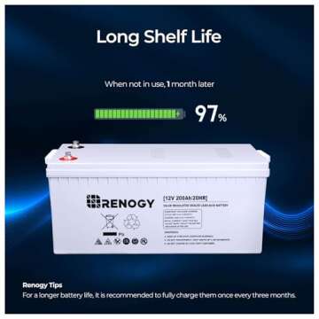 Renogy 12V AGM Battery - 200Ah Maintenance-Free Power