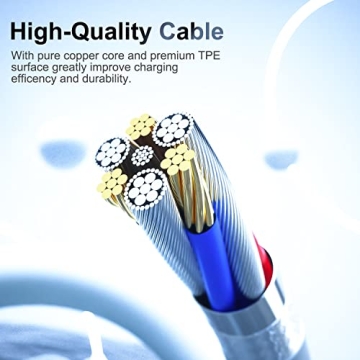 iPhone Charger Apple MFi Certified Lightning Cable 6FT Fast Charging Cord Compatible with iPhone 14 13 12 11 Pro Max XR XS X 8 7 Plus 6S / iPad/Carplay (3 Pack)