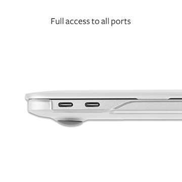 Moshi 99MO071908 iGlaze Hard Case for 2018 New MacBook Pro 15 with Thunderbolt 3/USB-C and Touch Bar - Stealth Clear