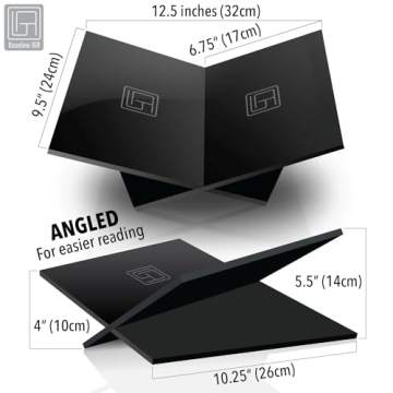 Stylish Black Acrylic Book Stand for Home and Office