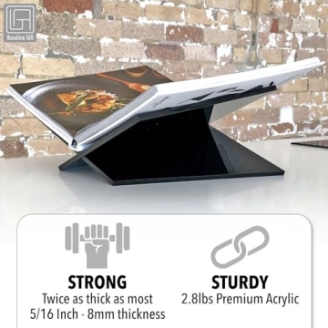 Stylish Black Acrylic Book Stand for Home and Office
