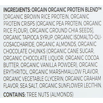 Orgain Organic Vegan Protein Bars S'mores Delicious Low Cal Snack