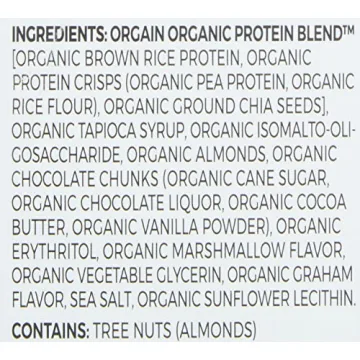 Orgain Organic Vegan Protein Bars S'mores Delicious Low Cal Snack