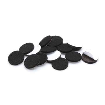 Slipstick GorillaPads CB147 Non Slip Furniture Pads/Gripper Feet (Set of 16) Self Adhesive Rubber Floor Protectors, 1 inch Round, Black