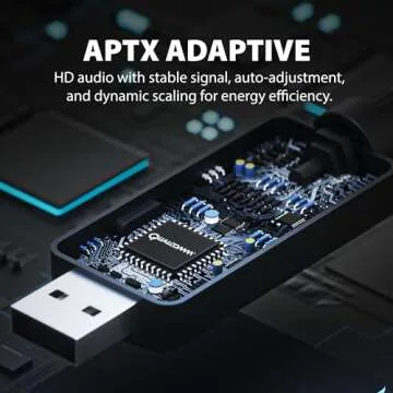 Avantree DG60P - Long Range USB Bluetooth 5.3 Adapter for PS5, PS4, PC, Laptop, Mac, aptX-Adaptive and Low Latency, 24-bit HD Wireless Audio Dongle Transmitter for Connecting Headphones, Speakers