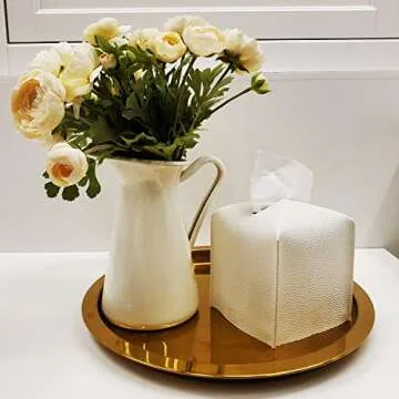 Elegant Langsum PU Leather Tissue Box Cover - Stylish Design