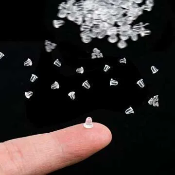 200PCS Hypoallergenic Bead & Spring Surgical Stainless Steel Earring Hooks With 200pcs Earring backs...