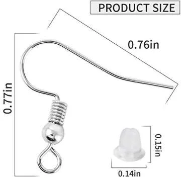 200PCS Hypoallergenic Bead & Spring Surgical Stainless Steel Earring Hooks With 200pcs Earring backs For Jewelry Making DIY (Golden).