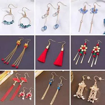 200PCS Hypoallergenic Bead & Spring Surgical Stainless Steel Earring Hooks With 200pcs Earring backs For Jewelry Making DIY (Golden).