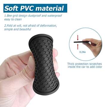 Car Cup Holder Coaster, 4 Pack Non-Slip Insert Coasters, Universal Durable Auto Cup Mat, 2.75 Inch Flexible Silicone Pad for Car Interior, Vehicle Accessories for Men and Women