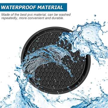 Car Cup Holder Coaster, 4 Pack Non-Slip Insert Coasters, Universal Durable Auto Cup Mat, 2.75 Inch Flexible Silicone Pad for Car Interior, Vehicle Accessories for Men and Women