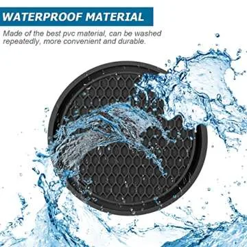 Car Cup Holder Coaster, 4 Pack Non-Slip Insert Coasters, Universal Durable Auto Cup Mat, 2.75 Inch Flexible Silicone Pad for Car Interior, Vehicle Accessories for Men and Women