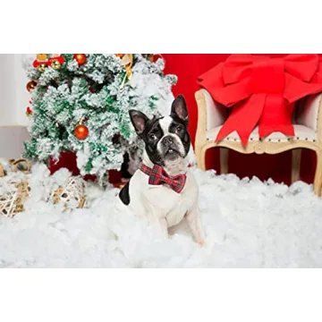 Unique Style Paws Christmas Dog Collar Adjustable Bow Tie
