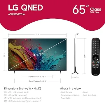 LG 65-Inch QNED85T Smart TV with AI and Alexa