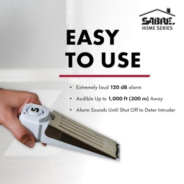 SABRE 120 dB Compact Door Stop Alarm for Ultimate Security