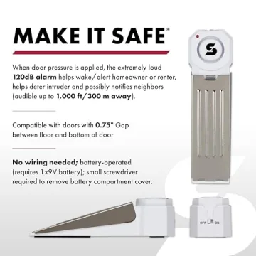 SABRE 120 dB Compact Door Stop Alarm for Ultimate Security