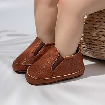 Meckior Infant Baby Shoes - Soft, Slip-On Moccasins for Babies