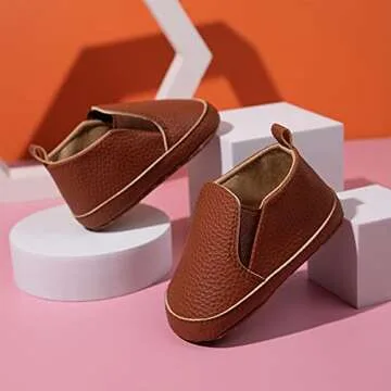 Meckior Infant Baby Shoes - Soft, Slip-On Moccasins for Babies