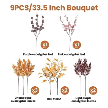 MISSPIN Thanksgiving Decorations - 9pcs Fall Decor Set