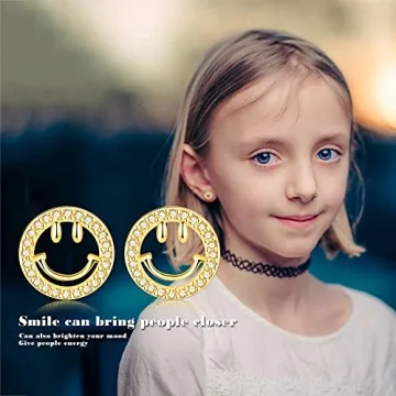 Cute Gold Plated Stud Earrings for Women