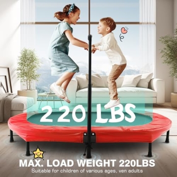 ANCHEER 56" Foldable Mini Trampoline for Kids and Adults