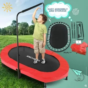 ANCHEER 56" Foldable Mini Trampoline for Kids and Adults