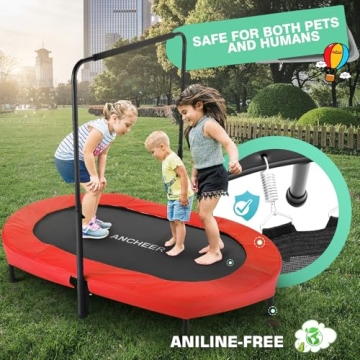 ANCHEER 56" Foldable Mini Trampoline for Kids and Adults
